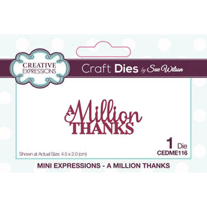 Creative expressions Die "A Million Thanks" CEDME116 5055305971505