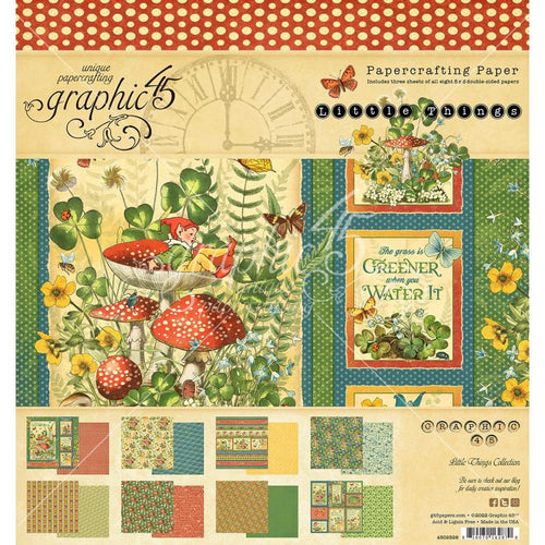 Graphic 45, Blossom Collection, designer paper pad + sticker 