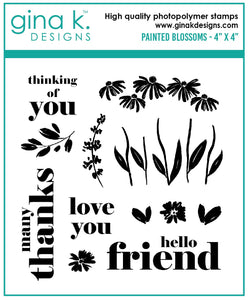 Gina K Stamp Set "Painted Blossoms" 609015527900