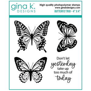 Gina K Stamp Set "Butterfly Trio Mini" 69015531679