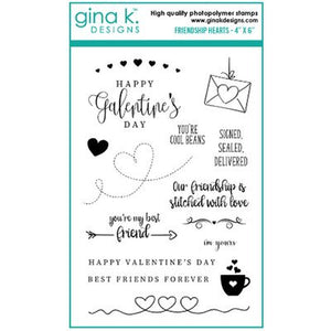 Gina K Stamp Set "Freindship Hearts" 609015526439