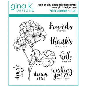 Gina K Stamp Set "Petite Geraniu," 609015530450