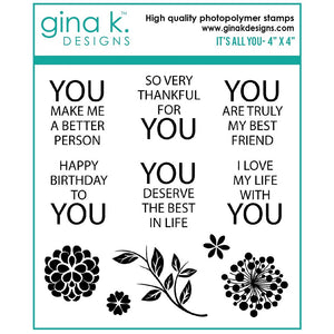 Gina K Stamp Set "It's All You Mini" 609015528082
