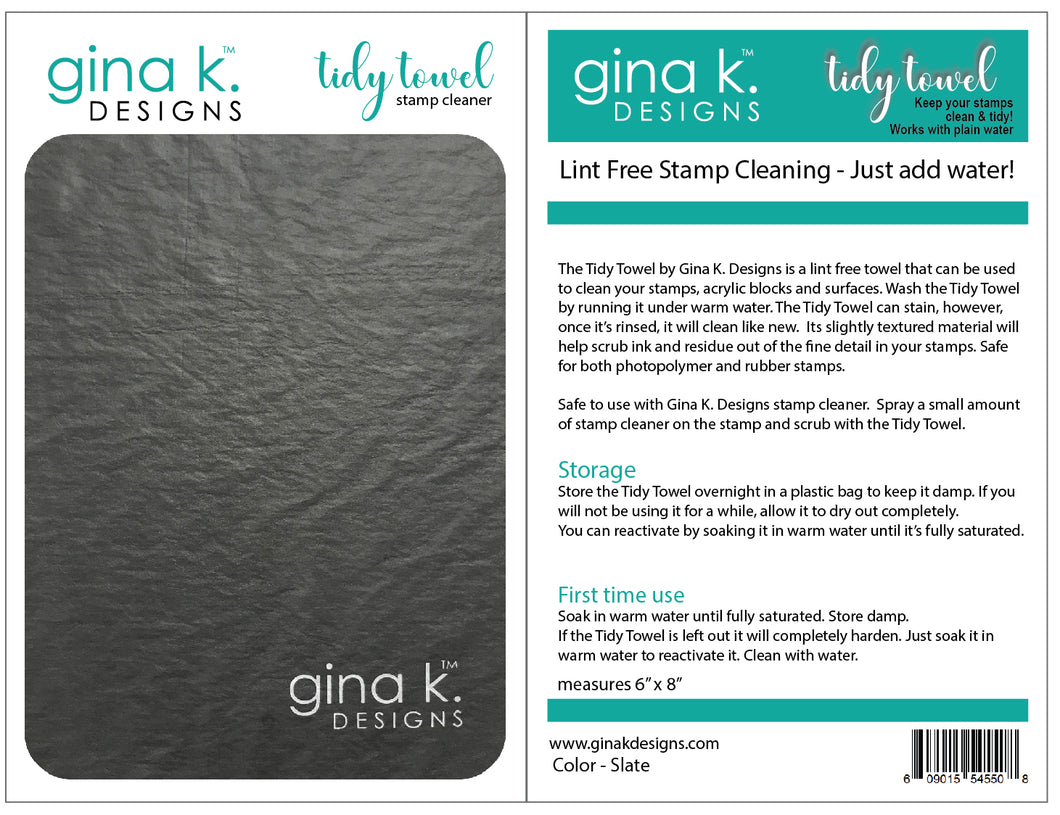 Gina K Tidy Towel Stamp Cleaner 609015545508