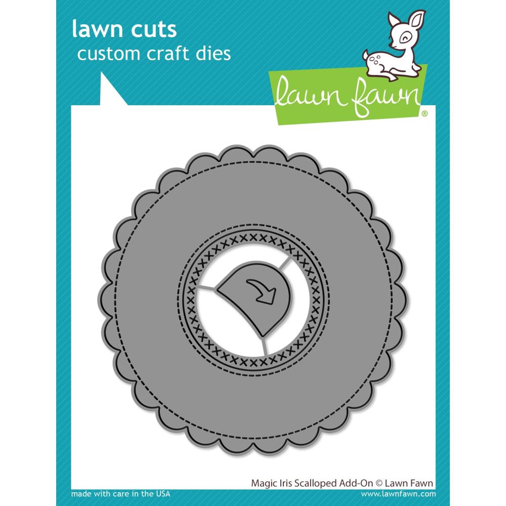 Lawn Cuts Custom Craft Die-Magic Iris Scalloped Add-On #LF2240  035292674790