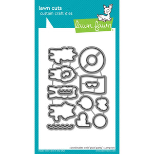 Lawn Fawn Stamp and Die Set "Pool Party" LF2854, LF2855 789554576390, 789554576406