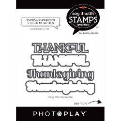 PhotoPlay Say It With Stamps Die Set Thankful SIS2347 709388323472