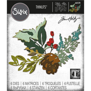 Sizzix Thinlits "Holiday Brushstroke #2" #665578 630454275244