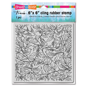 Stampendous Cling Stamp "Bird and Berries" 6CR024 744019243156